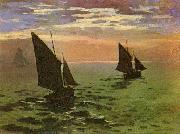 Claude Monet Fishing Boats at Sea oil painting picture wholesale